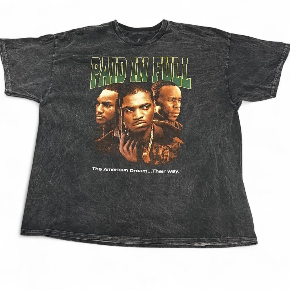 Ripple Junction Paid In Full Gray Mineral Wash XL Cam'ron Movie Shirt XL